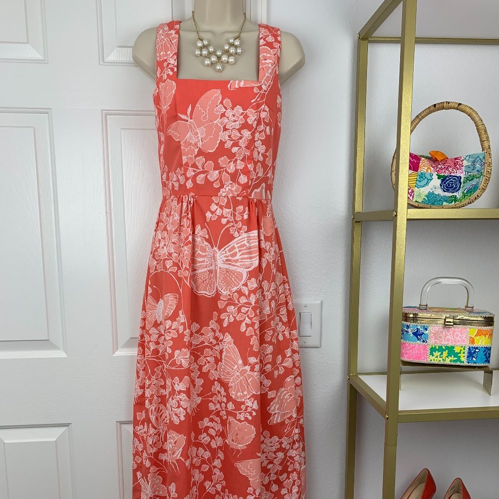 Beautiful Key West Hand Print Fabrics HANDMADE Vintage Maxi Dress Modern Size 0